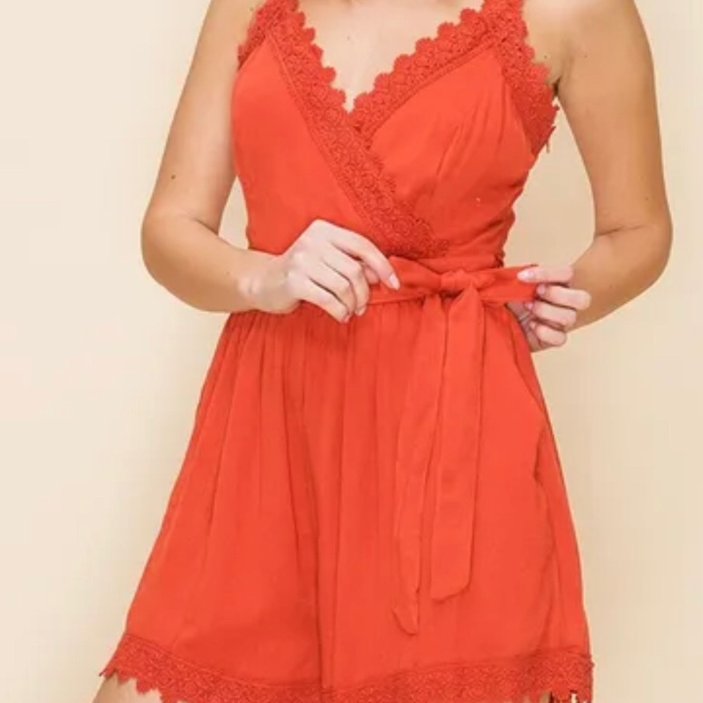 Crotchet Trim Romper